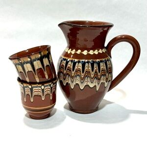 Retro Vintage Jug & Tea Cup Set